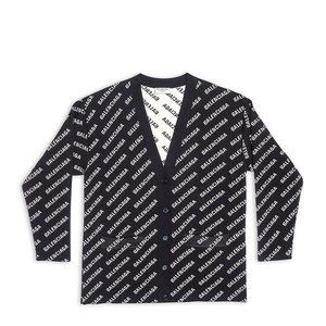 Balenciaga Mini Logo Allover Cardigan Size 1 - Excellent Condition